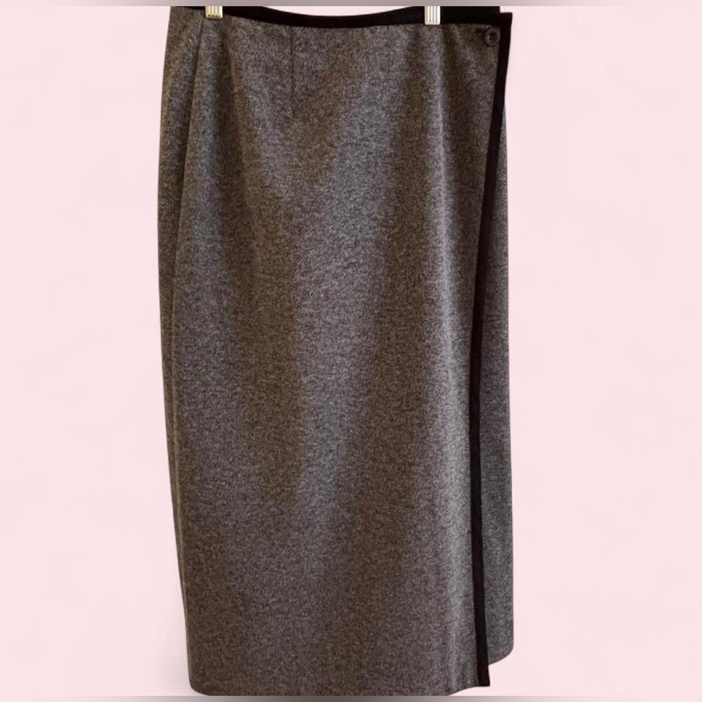 Vintage Talbots Front Wrap Wool Skirt